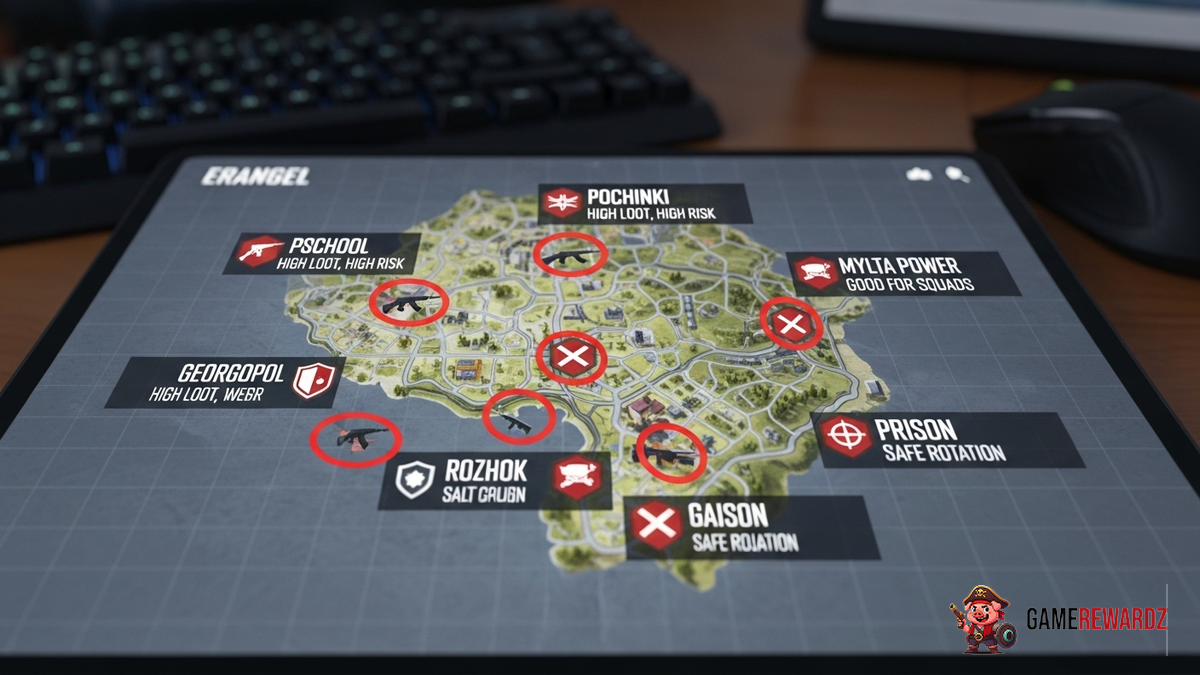 BGMI Best Landing Spots in Erangel